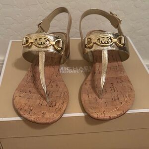 Michael Kors Metallic Gold Sandals